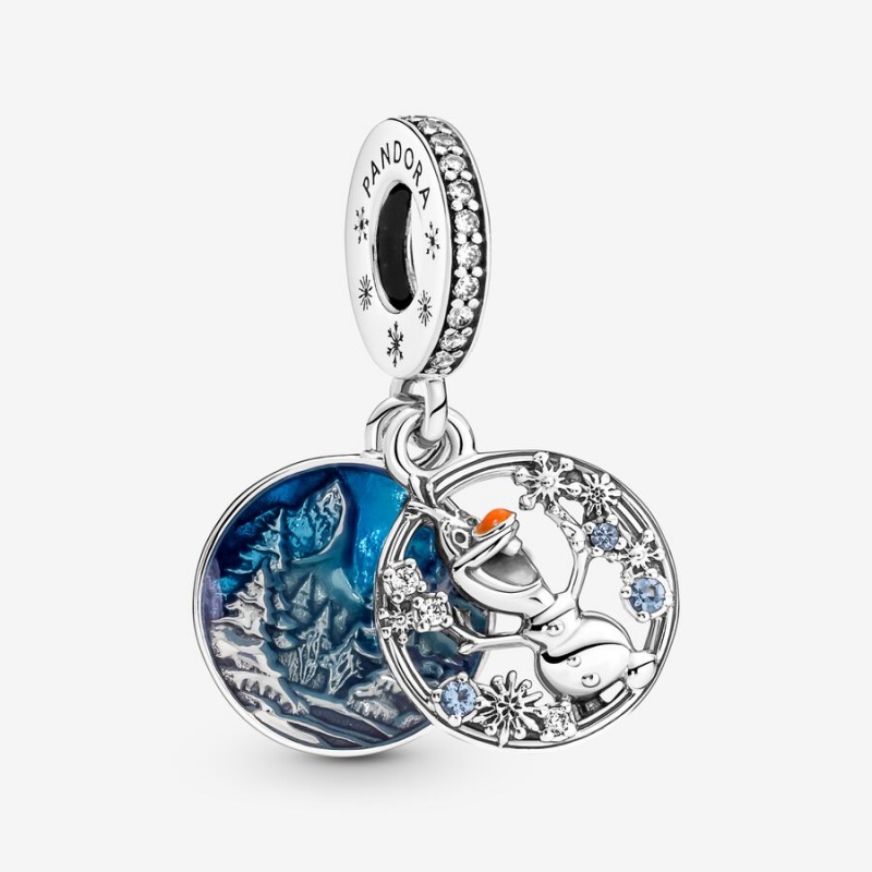 Pandora Disney Frozen Snow Olaf Double Dangle Charms Sterling silver | 95640-RQVM