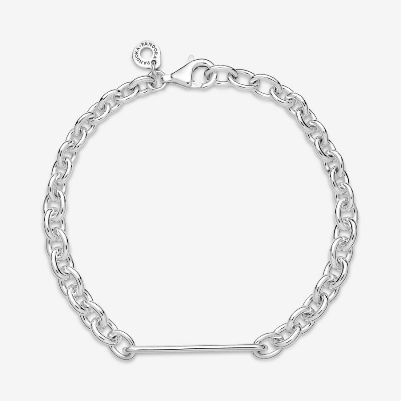 Pandora Engravable Bar Non-charm Bracelets Sterling silver | 76904-NTJA