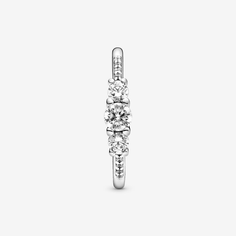 Pandora Fairytale Sparkle with Clear CZ Heart & Promise Rings Sterling silver | 28619-LDCA