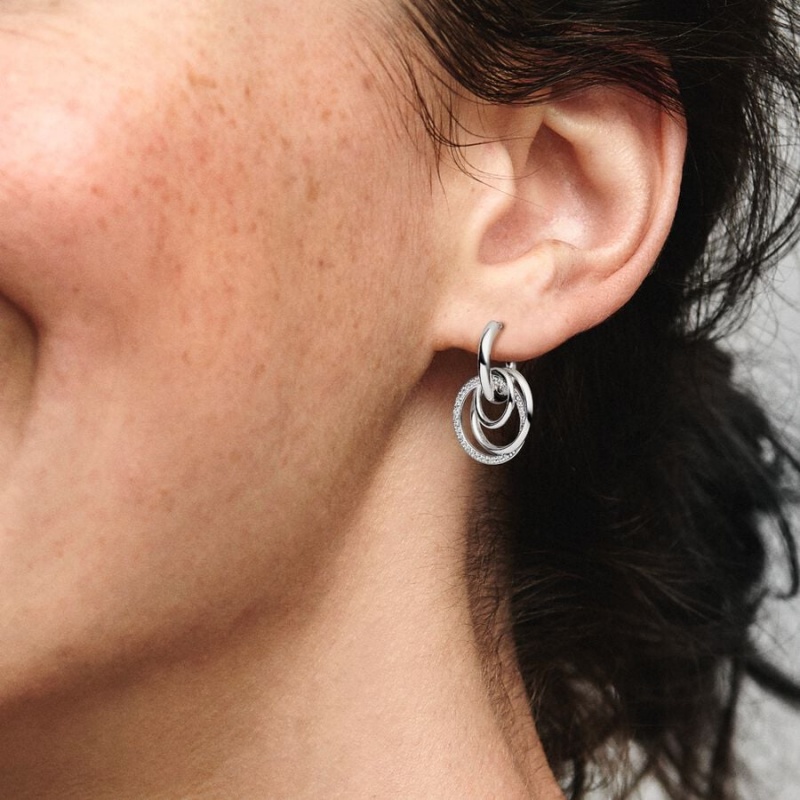Pandora Family Always Encircled Stud Earrings Sterling silver | 30561-FESW