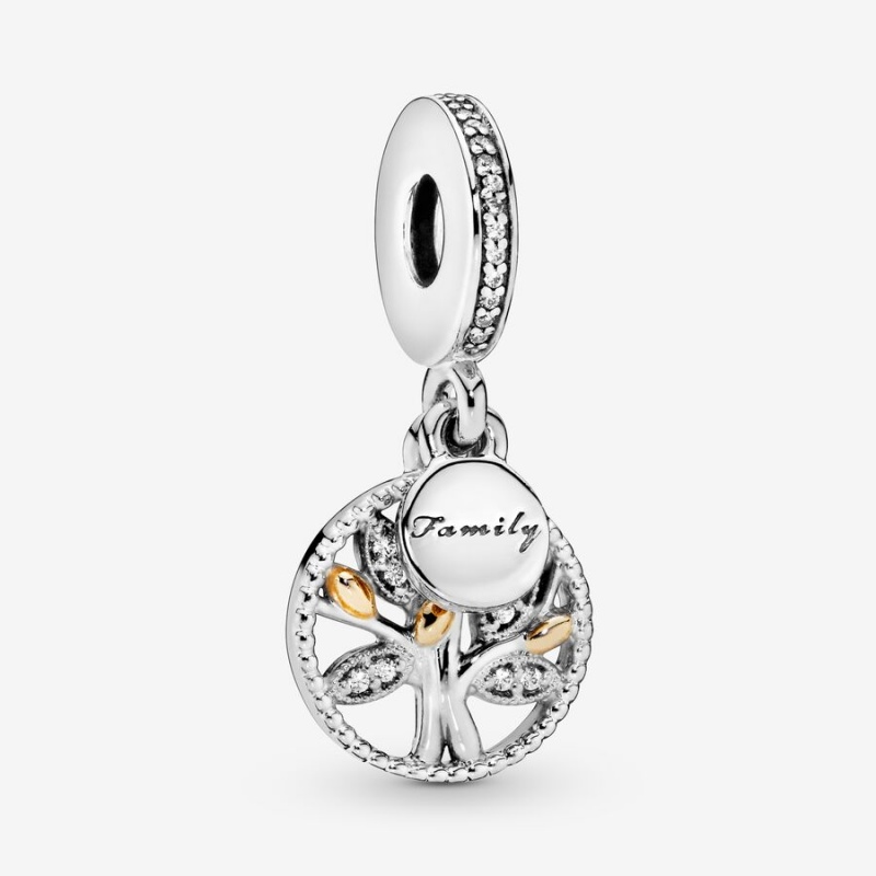 Pandora Family Means Everything Golden Keychain Charm Holders Multicolor | 96285-EQKY