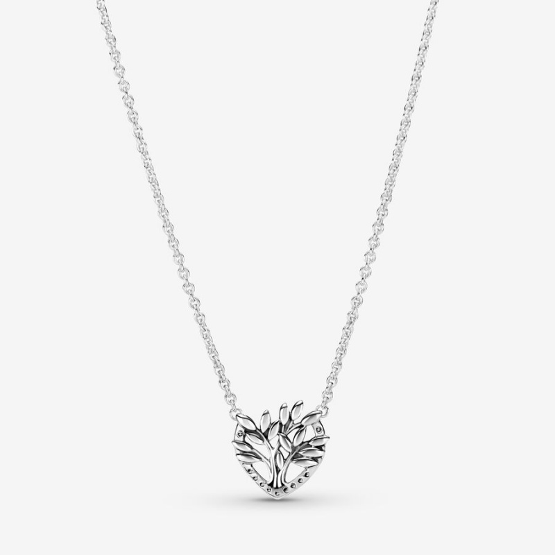 Pandora Family Tree Collier Pendant Necklaces Sterling silver | 48907-SRBT