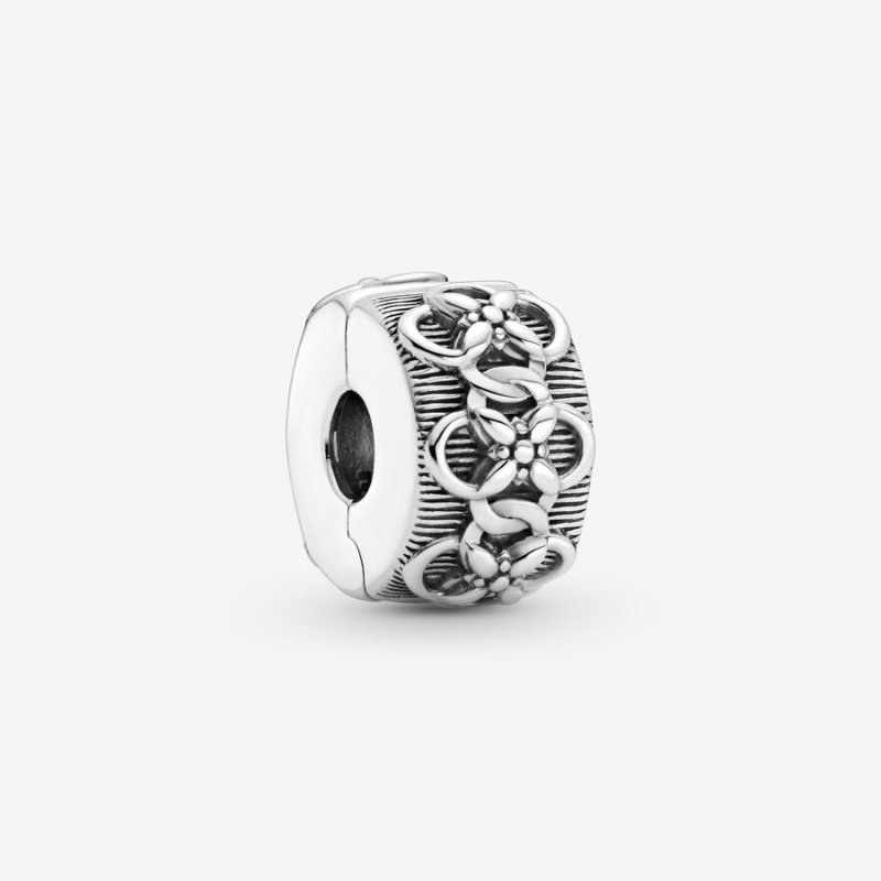 Pandora Flower Pattern Clip Clips Sterling silver | 30817-NCPA