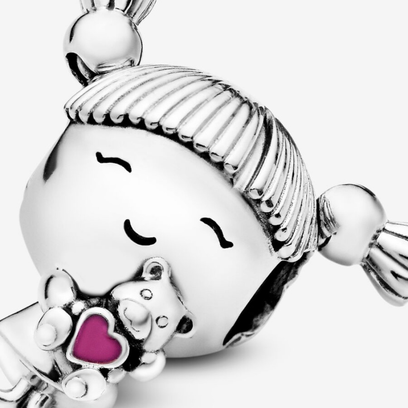 Pandora Girl with Pigtails Charms Sterling silver | 86402-JKFI