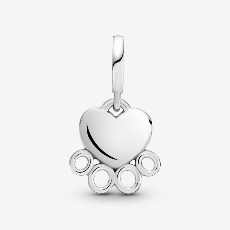 Pandora Hearts & Paw Print Dangle Charms Sterling silver | 87094-UJVL