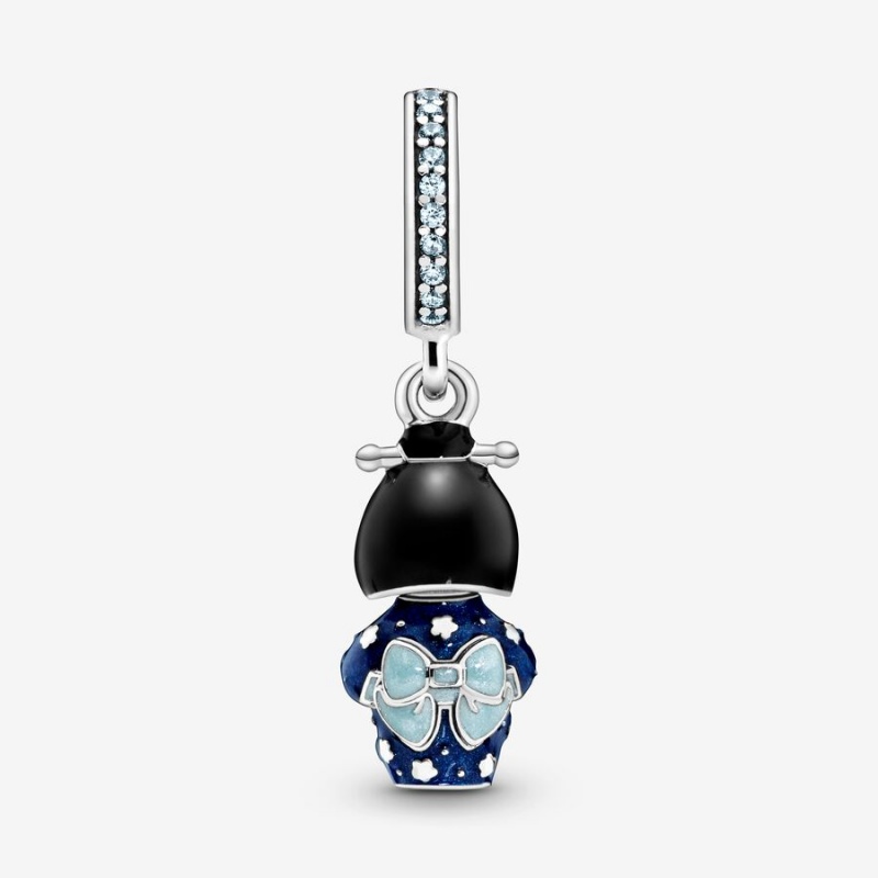 Pandora Japanese Doll in Blue Kimono Dangle Charms Sterling silver | 53182-EHOI