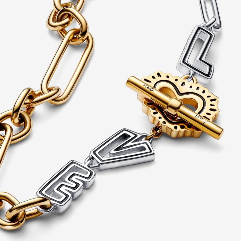 Pandora Keith Haring x Love Links Link Bracelets Two-tone | 43127-VCNT