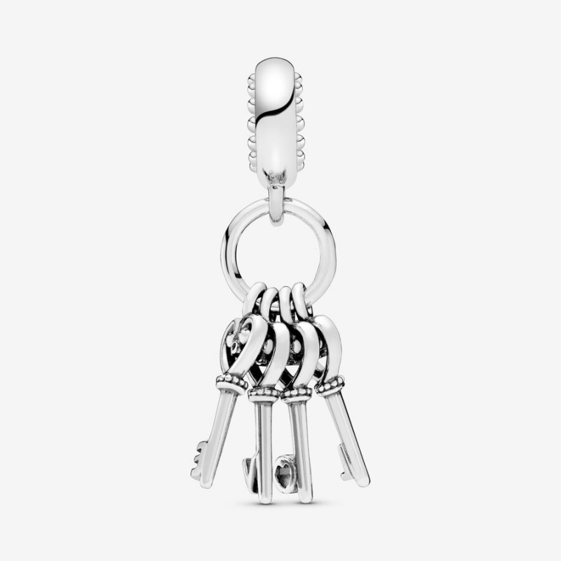 Pandora Keys of Love Dangle Charms Sterling silver | 89476-SRIX