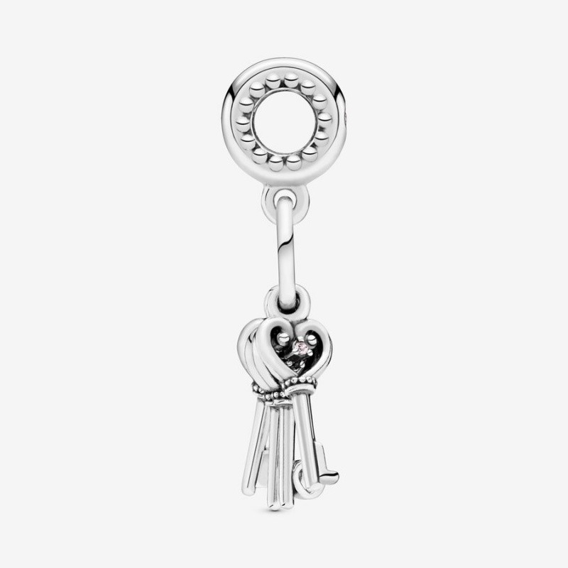 Pandora Keys of Love Dangle Charms Sterling silver | 78312-CJTG