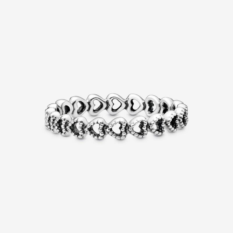 Pandora Linked Love in Band Rings Sterling silver | 76813-QZTM