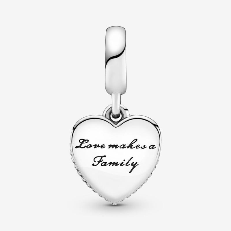Pandora Love Makes A Family with Pink Dangle Charms Sterling silver | 60471-CXST