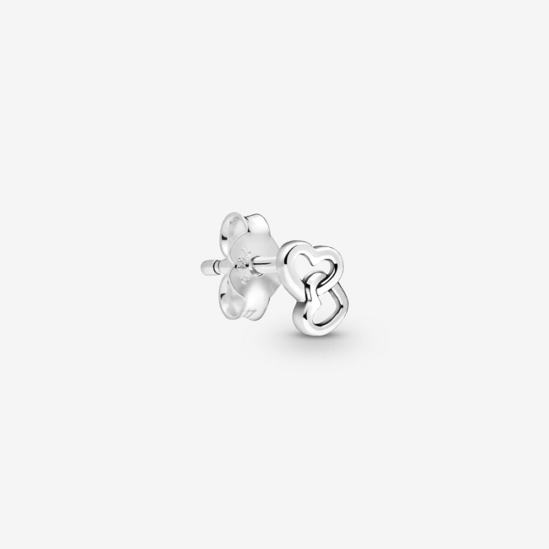 Pandora ME Chained Hearts Single Stud Earrings Sterling silver | 65793-SWBX