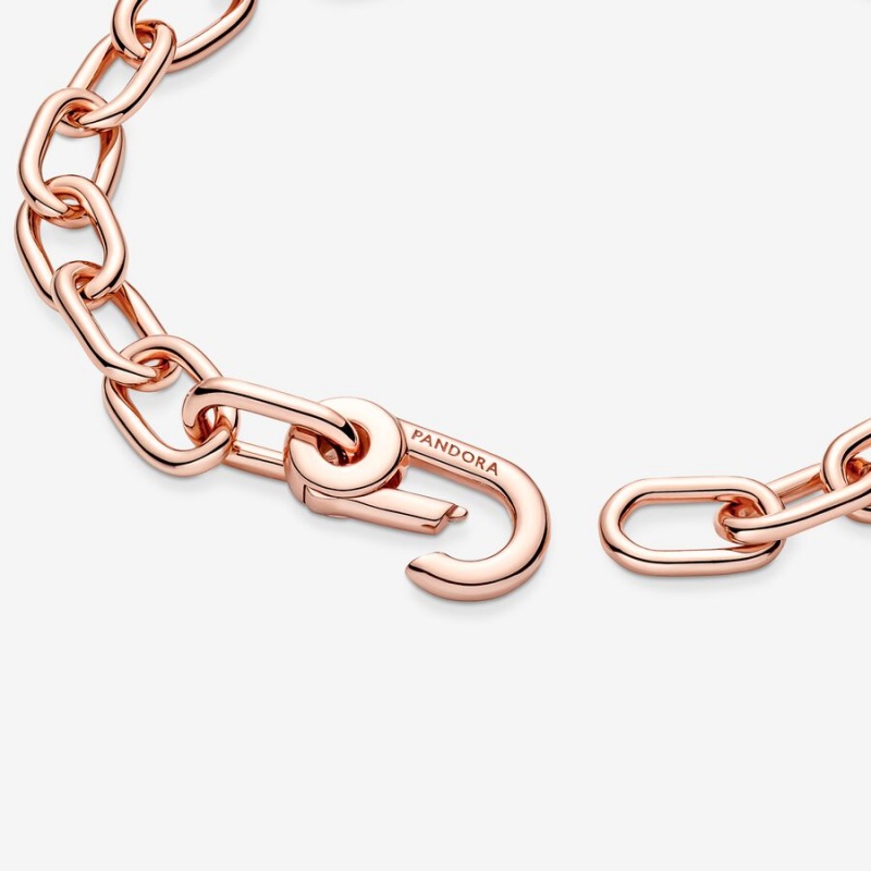 Pandora ME Link Bracelets Rose gold plated | 37021-TAEQ