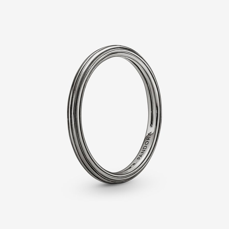 Pandora ME Stackable Rings Ruthenium plated | 26807-NDPY