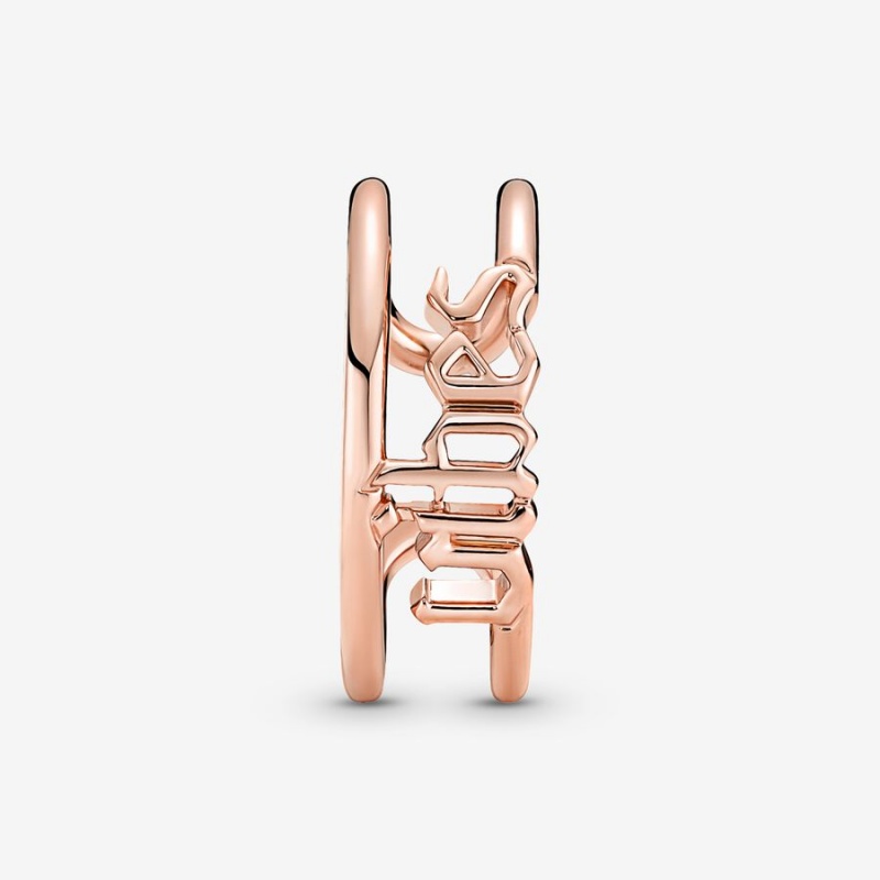 Pandora ME Vibes Open Statement Rings Rose gold plated | 51249-RNFM