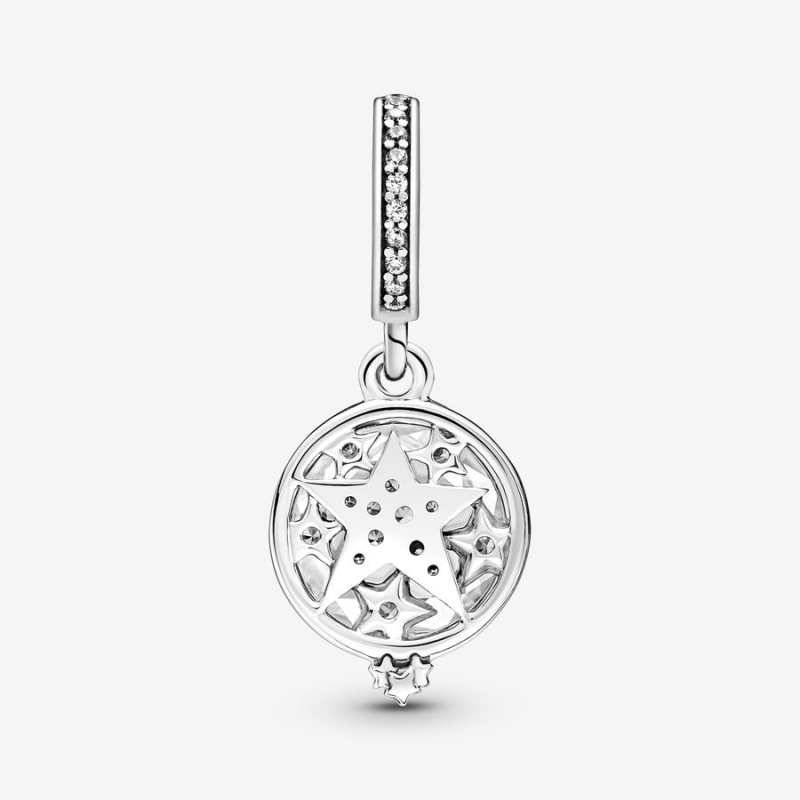 Pandora Magnified Star Double Dangle Charms Sterling silver | 25731-CKIJ