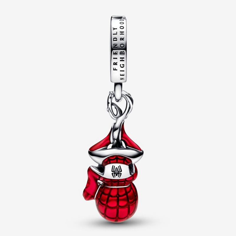Pandora Marvel Hanging Spider-Man Dangle Charms Sterling silver | 30548-YPAI