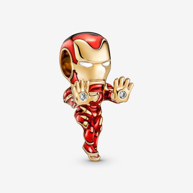 Pandora Marvel Hulk Iron Man Bag Holder Key Charm Holders Multicolor | 63892-KSMW