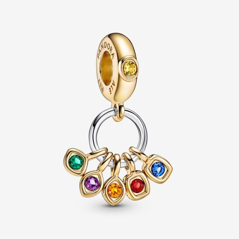 Pandora Marvel The Avengers Infinity Stones Pinky Rings Gold plated | 96420-SXQZ