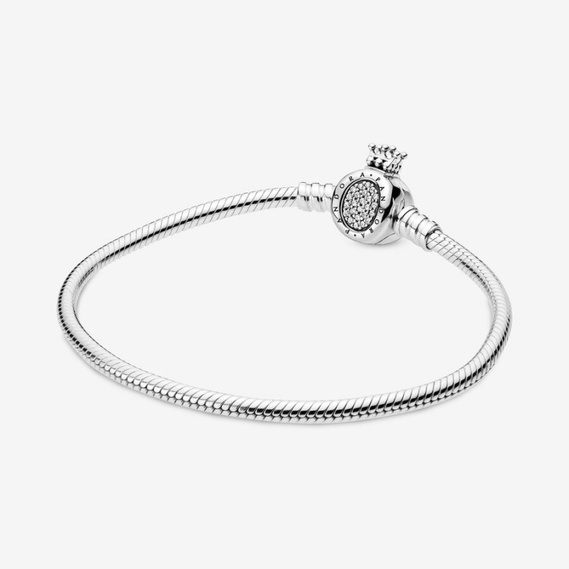 Pandora Moments Crown O Clasp Snake Charm Holders Sterling silver | 19740-LEVZ