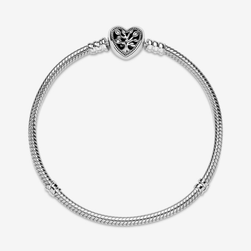 Pandora Moments Family Tree Clasp Snake Charm Holders Sterling silver | 47315-CYTE