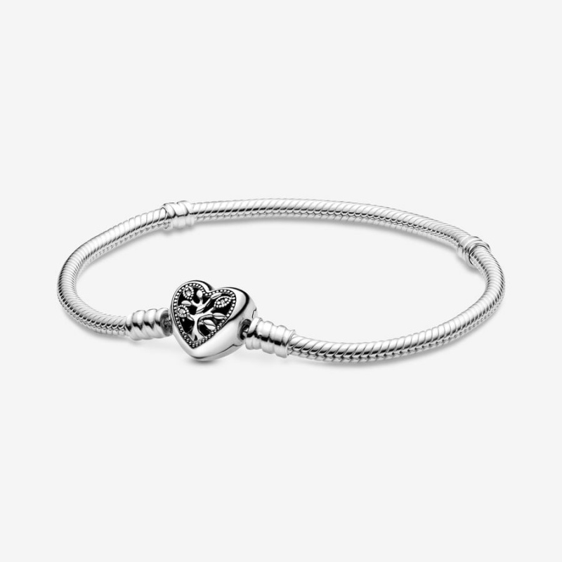 Pandora Moments Family Tree Clasp Snake Charm Holders Sterling silver | 76590-ECUP