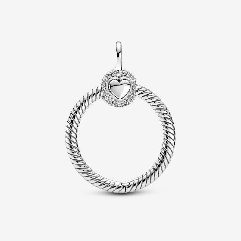 Pandora Moments Small Pave O Charm Holders Sterling silver | 85317-XFTO