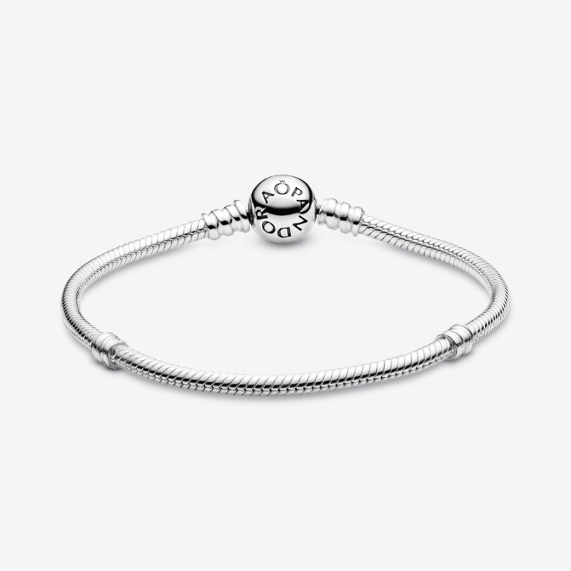 Pandora Moments Sparkling Clasp Snake Charm Holders Sterling silver | 01842-MWYV