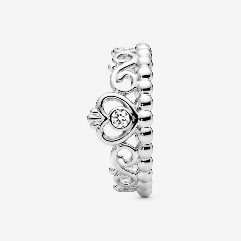 Pandora My Princess with Cubic Zirconia Heart & Promise Rings Sterling silver | 40625-DVAZ