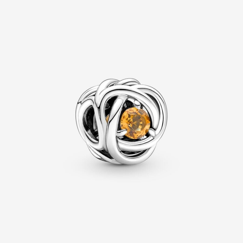 Pandora November Honey Eternity Circle Charms Sterling silver | 30261-RUNS
