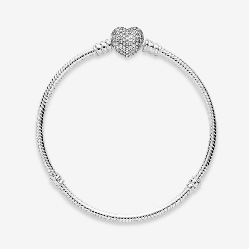 Pandora Pave with Cubic Zirconia Charm Bracelets Sterling silver | 14620-AJVH