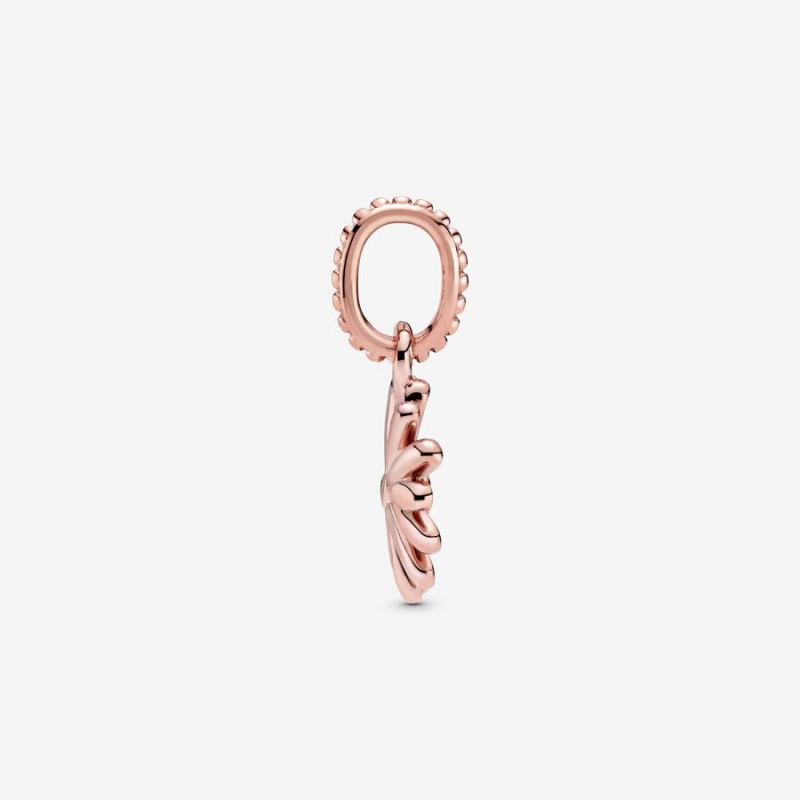 Pandora Pink Daisy Flower Dangle Charms Rose gold plated | 09253-GLFP