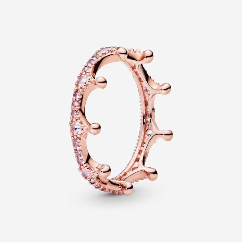 Pandora Pink Enchanted Crown in Stackable Rings Rose gold plated | 46370-XSTA