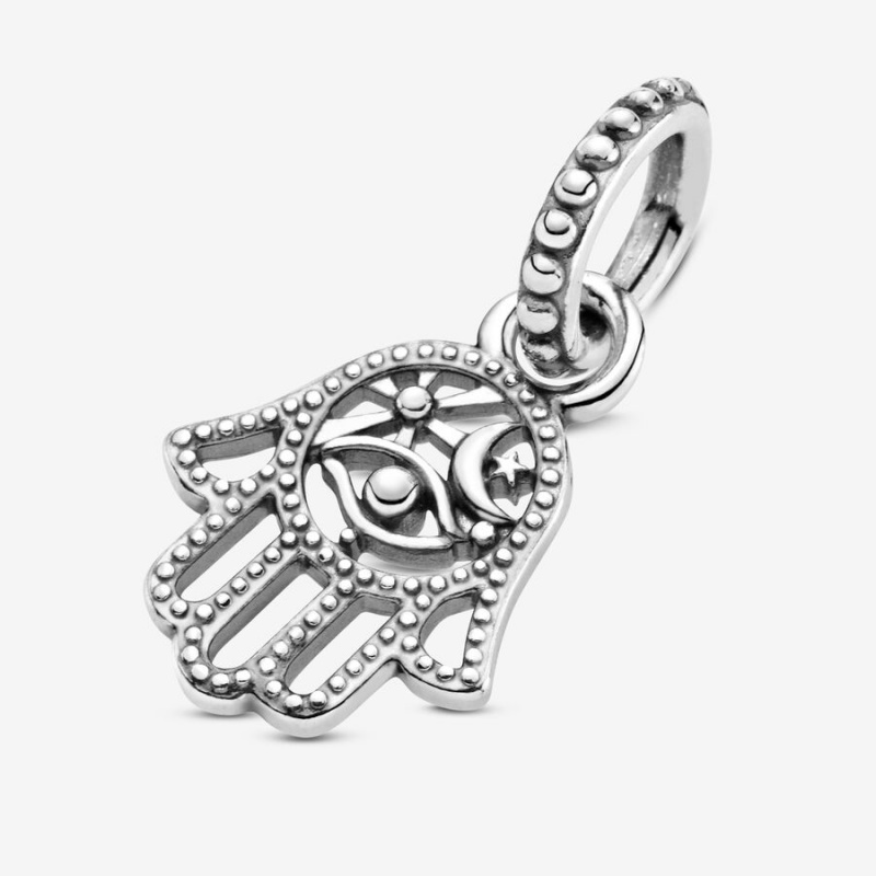Pandora Protective Hamsa Hand Dangle Charms Sterling silver | 10248-QFEL