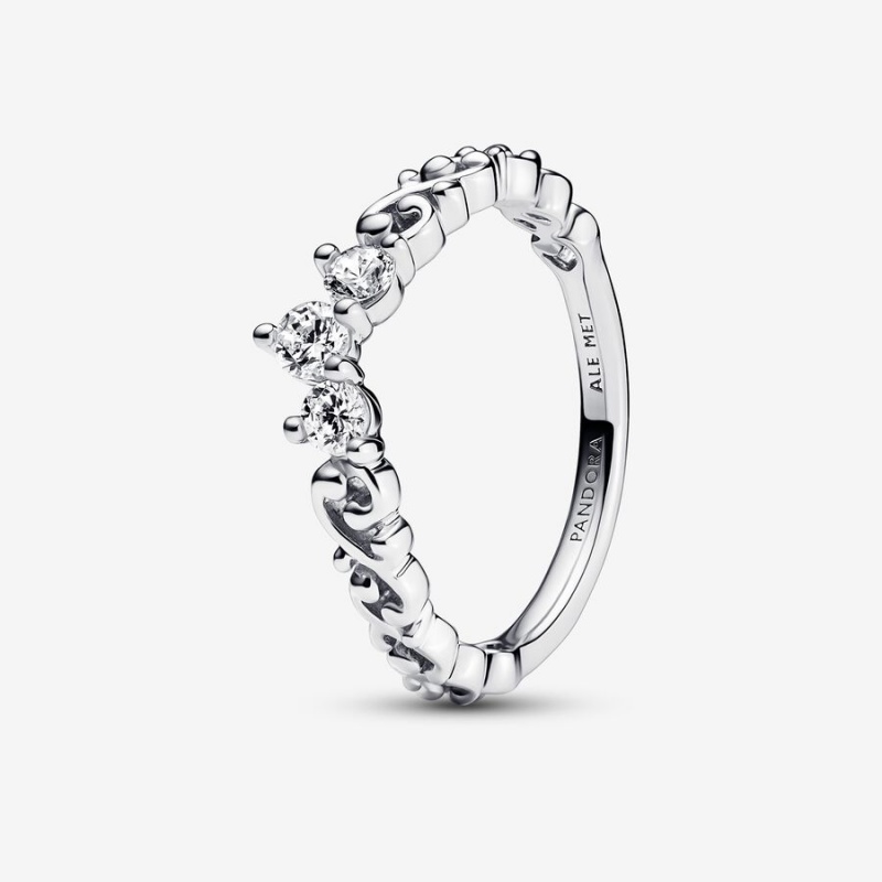 Pandora Regal Swirl Tiara Ring Sets Multicolor | 62813-YBQS