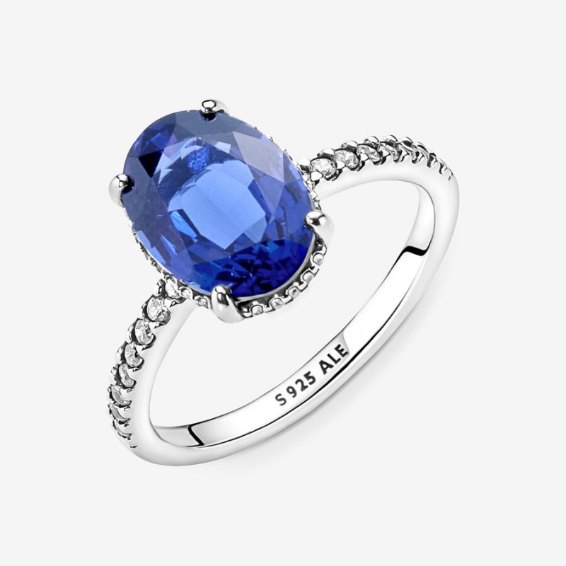Pandora Shimmering Blue Ring Sets Multicolor | 36217-HMZG