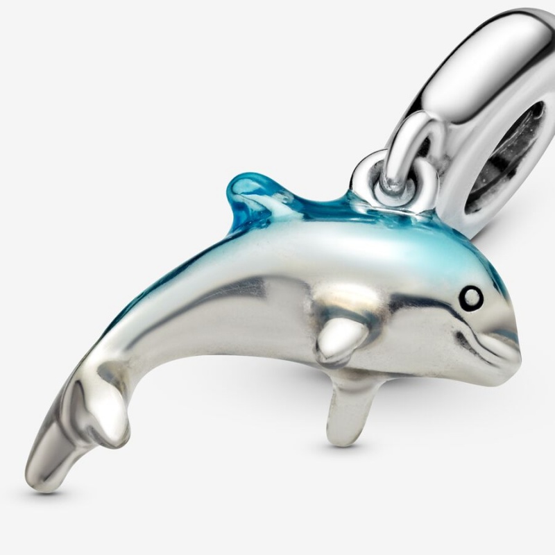 Pandora Shimmering Dolphin Dangle Charms Sterling silver | 47935-MTIW
