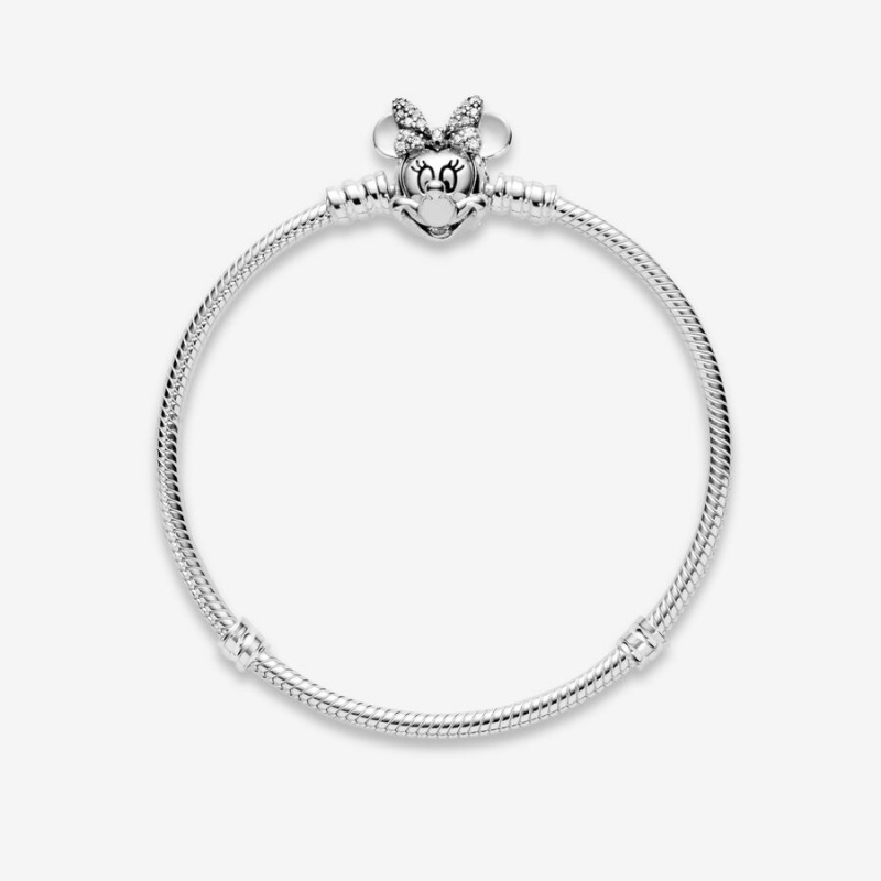 Pandora Shimmering Minnie Portrait Charm Bracelets Sterling silver | 43605-HXWM