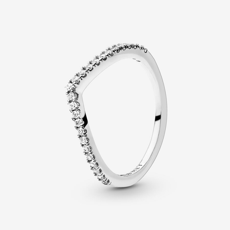 Pandora Shimmering Wishbone Ring Sets Multicolor | 26305-NUFR