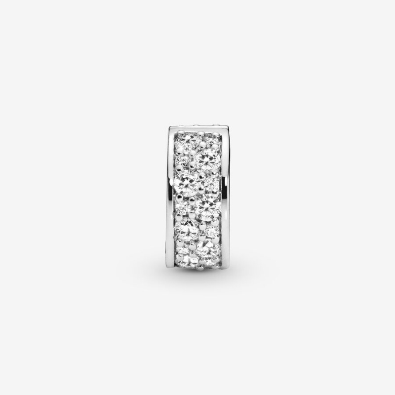Pandora Shining Elegance Clip with Clear CZ Clips Sterling silver | 25146-ULRB
