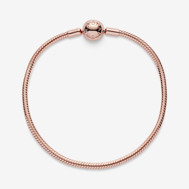 Pandora Smooth Clasp Charm Bracelets Rose gold plated | 87630-BCDV