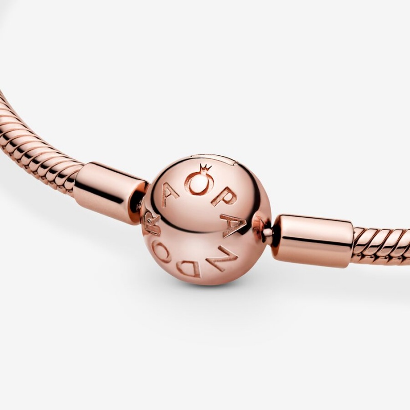 Pandora Smooth Clasp Charm Bracelets Rose gold plated | 87630-BCDV