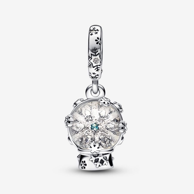 Pandora Snowflake Snow Globe Dangle Charms Sterling silver | 97236-FRSH