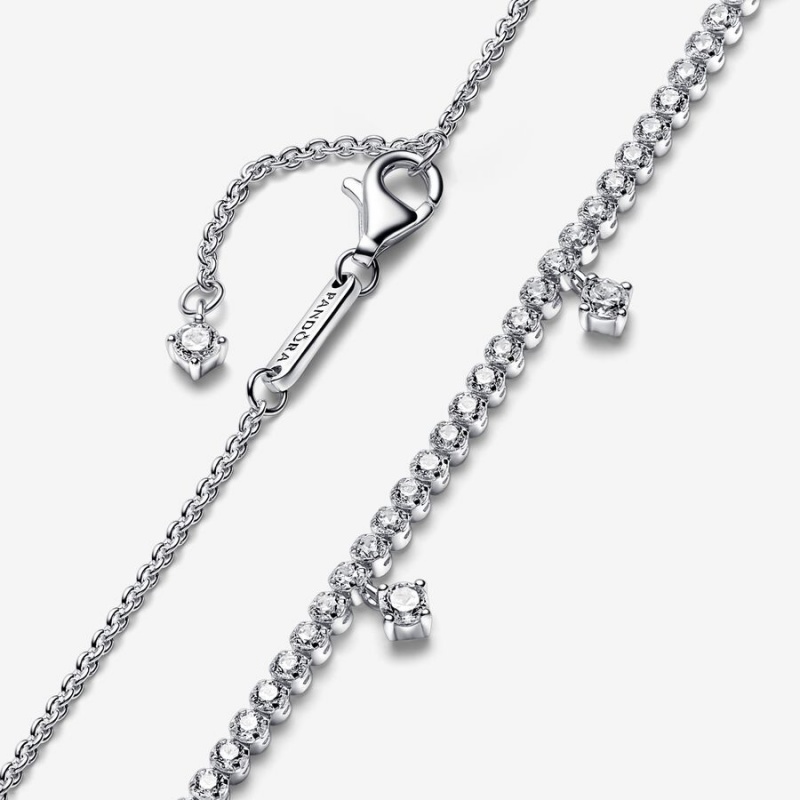 Pandora Sparkling Collier Chain Necklaces Sterling silver | 05461-LHEJ