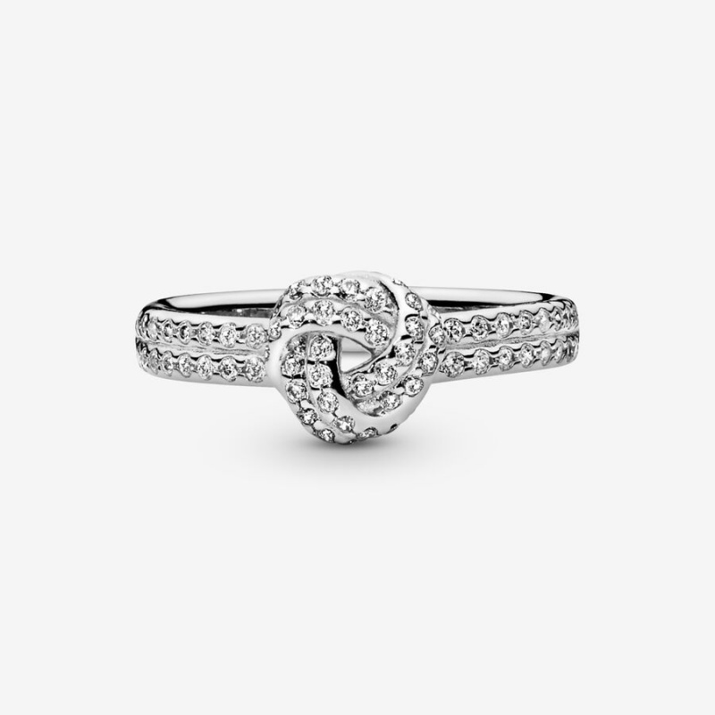 Pandora Sparkling Love Knot with Cubic Zirconia Heart & Promise Rings Sterling silver | 91240-MISD