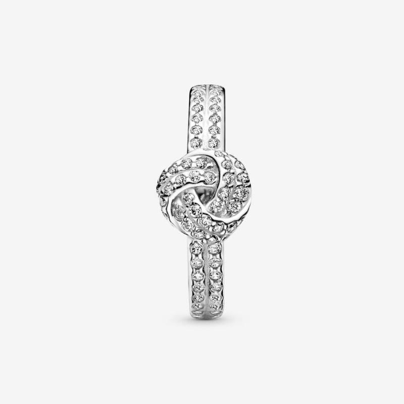 Pandora Sparkling Love Knot with Cubic Zirconia Heart & Promise Rings Sterling silver | 91240-MISD