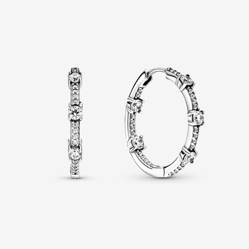 Pandora Sparkling Pave Bars Necklace & Earring Sets Multicolor | 93256-DRQM