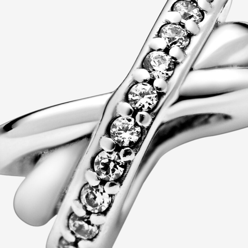 Pandora Sparkling Polished Lines Spacer Charms Sterling silver | 57943-WXGO