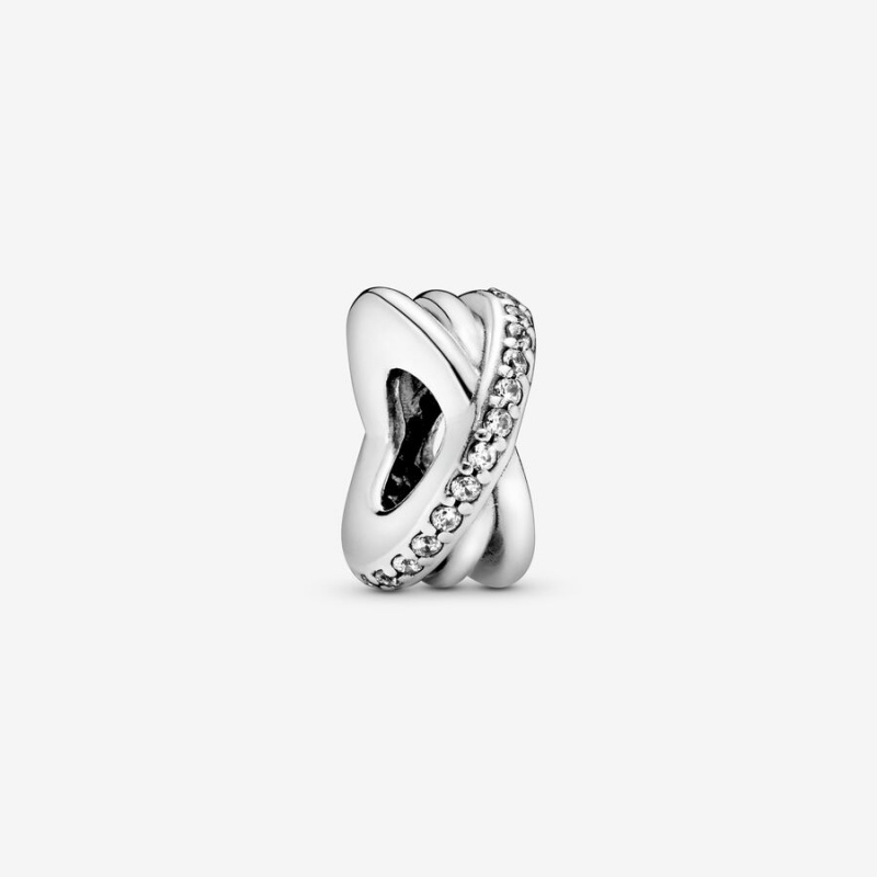 Pandora Sparkling Polished Lines Spacer Charms Sterling silver | 57943-WXGO