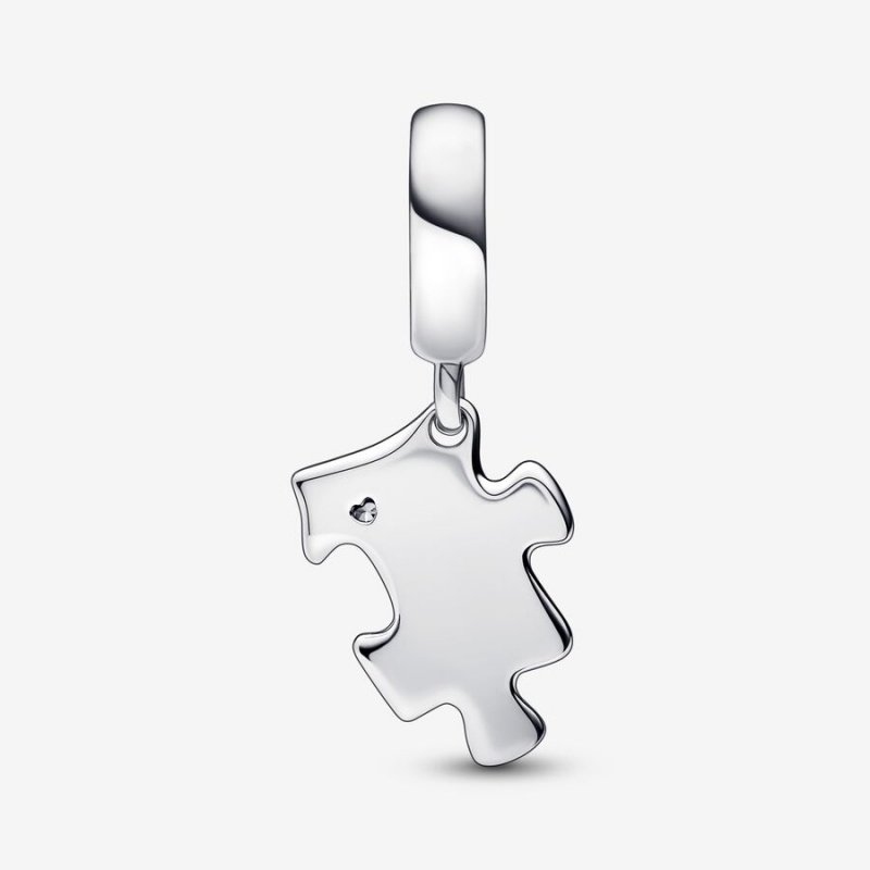 Pandora Sparkling Puzzle Piece Dangle Charms Sterling silver | 32659-ORHW